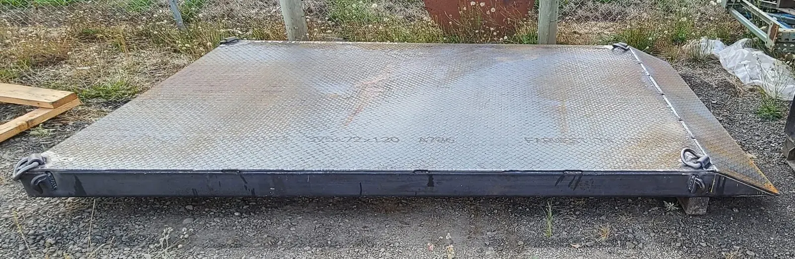 The completed deck and perimeter frame.